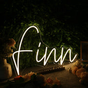 Finn Yellow Neon Sign