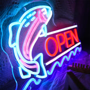 Fish Open Neon Sign