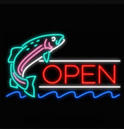 Fish Open Neon Sign