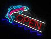 Fish Open Neon Sign