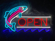 Fish Open Neon Sign