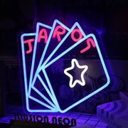 Five Card Poker Custom Neon Sign