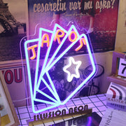 Five Card Poker Custom Neon Sign