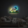 Flash Cloud Huging The Earth LED Neon Acrylic Artwork