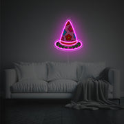 Flowerful Witch Hat LED Neon Acrylic Artwork