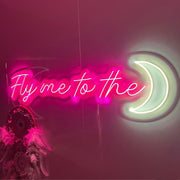 Fly Me To The Moon Neon Sign