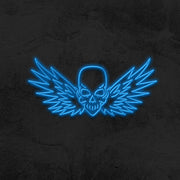 Flying Skull Neon Sign