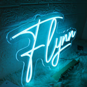 Flynn Blue Neon Sign