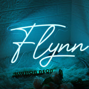 Flynn Blue Neon Sign