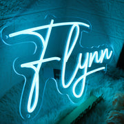 Flynn Blue Neon Sign