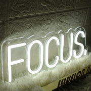 Focus White Neon Sign