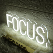 Focus White Neon Sign