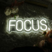 Focus White Neon Sign