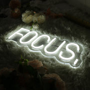 Focus White Neon Sign