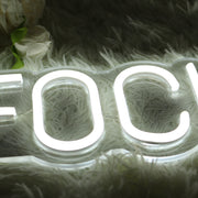 Focus White Neon Sign