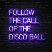 Follow The Call Of The Disco Ball Neon Sign