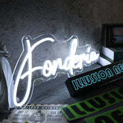 Fonderia White Neon Sign