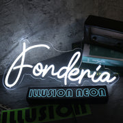 Fonderia White Neon Sign