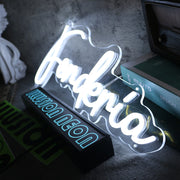 Fonderia White Neon Sign