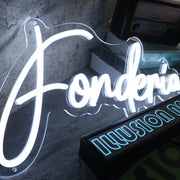 Fonderia White Neon Sign