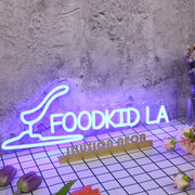 Food Kid LA Blue Neon Sign