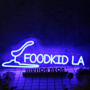 Food Kid LA Blue Neon Sign