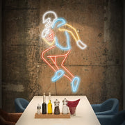 Football Player Neon Sign