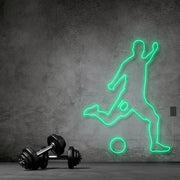 Footballer With Ball Neon Sign