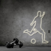 Footballer With Ball Neon Sign