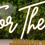 For The Plot Yellow Neon Sign