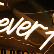 Forever Friend Yellow Neon Sign