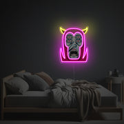 Four-Eyed Evil Man LED Neon Acrylic Artwork