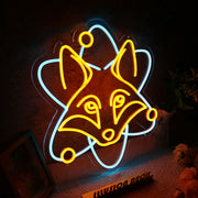 Fox Head Yellow Neon Sign