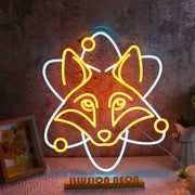 Fox Head Yellow Neon Sign