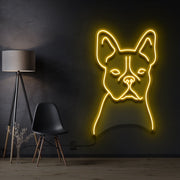 French Bulldog Line Art Neon Sign