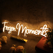 Frozen Moments Yellow Neon Sign