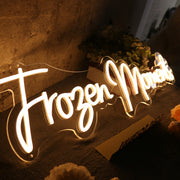 Frozen Moments Yellow Neon Sign