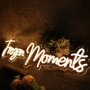 Frozen Moments Yellow Neon Sign