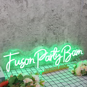 Fuson Party Barn Green Neon Sign