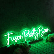 Fuson Party Barn Green Neon Sign