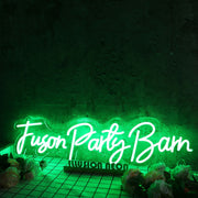 Fuson Party Barn Green Neon Sign