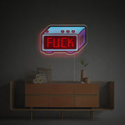 Fuxk Clock LED Neon Acrylic Artwork