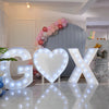 Steel Marquee Letter G Heart X Wedding Decor High-End Custom Zinc Metal Marquee Light Marquee Sign