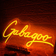 Gabagoo Orange Neon Sign