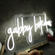 Gabby Bekdas White LED Neon Sign