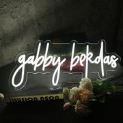 Gabby Bekdas White LED Neon Sign