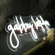 Gabby Bekdas White LED Neon Sign