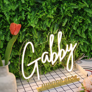 Gabby Yellow Neon Sign