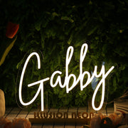 Gabby Yellow Neon Sign