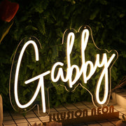 Gabby Yellow Neon Sign